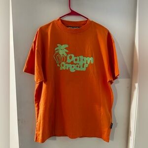 PALM ANGELS ORANGE JIMMY TEE; NWT